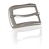 FREDERIC HERMANO Gürtelschnalle Buckle 40mm Metall Silber Antik - Buckle Gray - Dornschliesse Für Gürtel Mit 4cm Breite - Silberfarben Antik