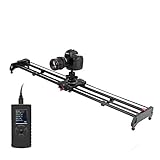 GVM 120cm Kamera Slider Motorisiert, Kameraschiene,Videoschiene Rail Slider Dolly Track, Zeitraffer, Follow Focus,Tracking und Panorama Aufnahmefunktion für Video Fotografie Schiene, Camera S