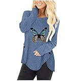 BSWFA Tunika Damen Langarmshirt Damen Glitzer Bluse Damen Spitzentop einfarbig sexy Casual elegant blusen Damen Sommer top ballettkleidung mädchen Damen Bluse elegant Oberteil(#220118+06-A20, XL)