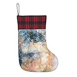 QQWOONAM Marmor-Weihnachtsstrümpfe, personalisierte Xams-Strümpfe, Kamin zum Aufhängen, für Weihnachten, Urlaub, Party, hängende Dek