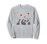 süßer Comic Panda, Pandababy mit Herzen Verliebt Motiv Sw