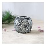 JIEZ Mosaik Glas Kerzenhalter  Tasse Kerzenständer, Kerzenhalter Hausgarten Nacht Hochzeit Dekorative Kerzenlampen (Color : G) (F)