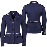 QHP Damen Turniersakko Turnierjacket Coco Adult Softshell Farbdetails Strass (Estate, 42)