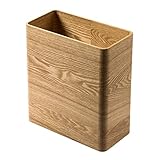 FURUIWUFENG Mülleimer Hölzerner Abfallbehälter, Kleiner quadratischer Abfalleimer, for Badezimmerschlafzimmerbüro, Kapazität 4L Abfalleimer (Color : Natural)