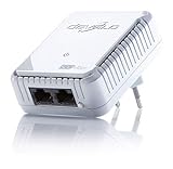 devolo dLAN 500 duo Powerline (500 Mbit/s Internet über die Steckdose, 2x LAN Ports, 1x Powerlan Adapter, PLC Netzwerkadapter) weiß - Schweizer Steck