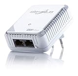 devolo dLAN 500 duo Powerline (500 Mbit/s Internet über die Steckdose, 2x LAN Ports, 1x Powerlan Adapter, PLC Netzwerkadapter) weiß - Schweizer Steck