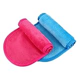 Belerry 2 Stück weiche Make-up-Entferner-Tücher, wiederverwendbare Mikrofasertücher zum Entfernen von Make-up