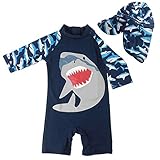 Kinder Badeanzug Jungen UV-Schutz Badesets Neoprenanzug Sonnenschutz Badebekleidung Surfen Taucheranzug mit Badekapp