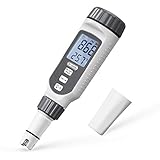 PH Messgerät, Dr.meter Messgerät 0.01 Auflösung, hohe Genauigkeit, weifarbiges LCD-Display pH-Meter mit ATC, 0-14pH Messbereich mit Data-Hold-Funk