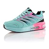 Fusskleidung® Damen Herren Sportschuhe Dämpfung Sneaker leichte Laufschuhe Türkis Schwarz Pink EU 39