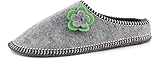 Ladeheid Damen Filz Hauschuhe Pantoffeln Schlapfen LABR58 (Grau, 38 EU)