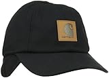 Carhartt Unisex-Adult Stretch Fitted Earflap Baseball Cap, Black, L/XL