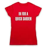 Led Zeppelin In for A Quick Garden Fanedit Concert Damen T-Shirt, Rot, M