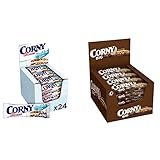 Corny Milch Classic DER GROSSE, Milchsandwich, 24er Pack (24 x 40g) & Big Schoko, Müsliriegel, 24er Pack (24 x 50g)