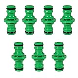 TOP-VIGOR 7 STÜCKE Doppelte männliche Schlauchverbinder Extender für Verbinden 1/2 3/4 Zoll Gartenschlauch Rohr Grü