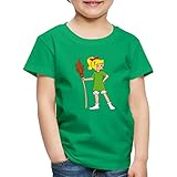 Spreadshirt Bibi Blocksberg Mit Ihrem Besen Kartoffelbrei Kinder Premium T-Shirt, 98-104, Kelly G