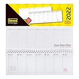 Idena 12133 - Tischkalender 2022, im Format quer, 1 Woche = 2 Seiten, 1 Stück