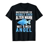 Unterschätze Niemals Einen Alten Mann Angler Fischer T-S