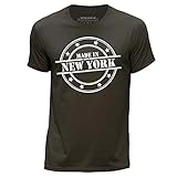 Stuff4 Herren/groß (L)/Dunkelbraun/Rundhals T-Shirt/Made In New York