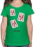 Statement Sprüche Kinder - Ha Ha Ha - Versteh ich Nicht - 164 (14/15 Jahre) - Grün - t-Shirt Kinder mädchen 140 - F131K - Mädchen Kinder T-S