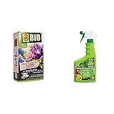 COMPO Bio Rhododendron Langzeit-Dünger für Rhododendren und andere Morbeetpflanzen, 5 Monate Wirkung, 2 kg & Duaxo Universal Pilz-frei AF, Bekämpfung von Pilzkrankheiten, 750