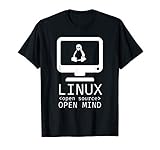 Linux open source open mind Pinguin Tux Programmierer Geek T-S