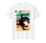 Retro Australien Tier Zoo Tierpfleger Buntes Schnabeltier T-S