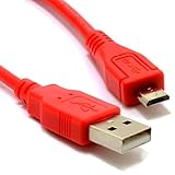 GIGAFOX® USB Sync-Kabel, Ladekabel, Datenkabel (Micro-USB) 1m, rot für Tomtom Via 135M - für schnelles L