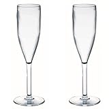 2 unzerbrechliche Sektgläser aus hochwertigem Kunststoff (Polycarbonat) ca. 190