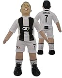 Vari Cristiano Ronaldo CR7 Weiß Schwarz Abbildung Puppe Plüsch Beamte 43cm ORIGINAL Goldener Ball Ballon d’Or MUSEU