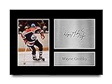 HWC Trading A4 Wayne Gretzky Edmonton Oilers Geschenke Gedrucktes Signiertes Autogramm Foto für Eishockey Anhänger and F