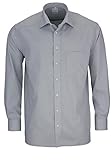 OLYMP Luxor Comfort fit Hemd Langarm New Kent Kragen Chambray hellgrau Größe 43