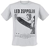 Led Zeppelin Herren Ledzeppelin_uk Tour '69 Lz1_Men_Grey_ts: L T-Shirt, Schwarz (Black Black), Larg