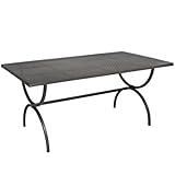 MBM 156135 Tisch Romeo, 160 x 90 x 73 cm, Eisengestell Plattenfarbe marone antik