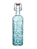 Bormioli Rocco 320269MQD121990 Orient in blau Glasflasche, Glas, 1 Liter, B