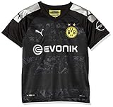 PUMA Jungen BVB Away Shirt Replica Jr Evonik with OPEL Logo Trikot, Black, 176