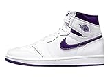 Damen Jordan 1 High OG Court Purple White/Court Purple (CD0461 151), Weiß/Violett, 38.5 EU