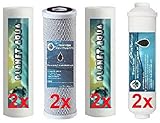 1 Jahres Filter SET 8 Patronen 10 Zoll für Umkehr Osmose Anlagen u Wasserfilter System im Haushalt und Aquaristik Aquarium Filteranlage Osmose Filtergehäuse Sedimentfilter Aktivk