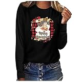HHOP Weihnachten sexy blusen Damen Longpullover für Damen lässig Sommerbluse Langarm Damen Pullover Hoodys Frauen Oberteil Damen Damen Pullover lang Bluse grün Damen Frauen b