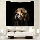 Tapisserie BY MJMCYBQQY Niedliche Tiere Tapisserie Wandtuch Hängende Farbige Blumen Hochzeit Tagesdecke Strandtuch Yoga Picknick Matte 70.86'x90.55'Inch(180x230 Cm)