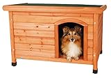 Trixie 39551 natura Hundehütte Classic mit Flachdach, S–M: 85 × 58 × 60 cm, b