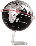 IREANJ Globus Explore the World Globus Rotierende Weltkarte kompatibel mit Kindern Geschenk Home Office Schreibtisch Dekoration, schwarz, Modell AK RG04 S