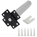 Feder Türschließer Verdeckte Tür Näher - Federtürschließer mit Pufferfunktion sind nur für Türen geeignet, die gebohrt werden können, Holztüren, schwarz, 1 Stück