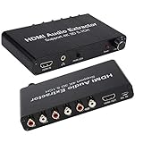 4K 3D HDMI Konverter 5.1 Channel HDMI Audio Extractor Konverter Adapter for Network/HD TV/DVD for PS3 for Xbox 360 100-240V(schwarz)