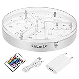 LyLmLe Shisha LED Untersetzer Base Lights Effekt Licht, Wiederaufladbare Led Ufo für Wasserpfeife (20CM)