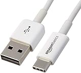 Amazon Basics USB Type C to USB A 2.0 Male Cable - 6 feet (1.8 Meters) - Weiß