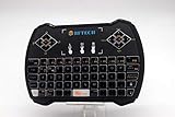 BFTECH Mini-Tastatur, kabellos, bunt, hintergrundbeleuchtet, Gamepad-Gefühl, funktioniert für PC, Raspberry Pi 2 3, Android TV Box, XBMC, Windows 7 8 10