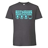 Siviwonder Unisex T-Shirt Englische Bulldogge English Bulldog Hunde Hören Aufs Wort Dark Grey - türkis XXL