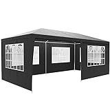 Casaria Pavillon 3x6m UV-Schutz 18m² Wasserabweisend 6 Seitenteile Festzelt Partyzelt Fenster Gartenzelt F