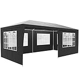 Casaria Pavillon 3x6m UV-Schutz 18m² Wasserabweisend 6 Seitenteile Festzelt Partyzelt Fenster Gartenzelt F